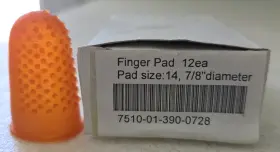 GX-214 ACCO Finger Tip Cots Natural Rubber Pads GX-214 ACCO Finger Tip Cots Natural Rubber Pads