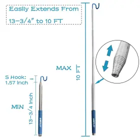 POLE-3HOOK AHRYLXY Telescoping Tool Magnetic Hooks Telescopic #3 POLE-3HOOK AHRYLXY Telescoping Tool Magnetic Hooks Telescopic #3