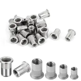 Al-ssrv ALLWIN Rivet Nuts Steel Rivnuts Flat Head