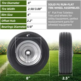 810071110115 AR-PRO Solid Flat Tire Wheel #2 810071110115 AR-PRO Solid Flat Tire Wheel #2