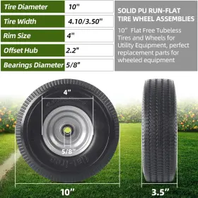 810071110122 AR-PRO Solid Wheel Flat Tire Whe #2 810071110122 AR-PRO Solid Wheel Flat Tire Whe #2
