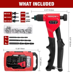 079055401995 ARROW Rivet Nut Tool Gun Space Kit #2 079055401995 ARROW Rivet Nut Tool Gun Space Kit #2