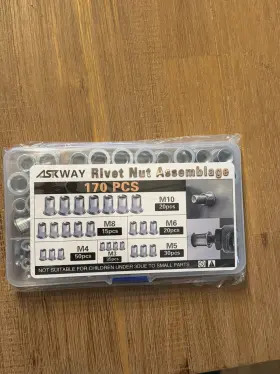 37363 ASKWAY Rivet Nut Carbon Steel Kit