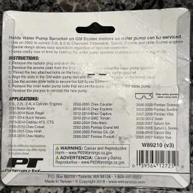 W89210 BEST PARTS21 Performance Tool Water Pump Sprocket Gm #3