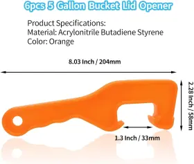TY220726-701 BIVETHOI Gallon Lid Opener Wrench Tool Pail #2 TY220726-701 BIVETHOI Gallon Lid Opener Wrench Tool Pail #2