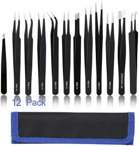 BOTWEEZER-12PCS01 BOENFU Precision Tweezers Set Esd BOTWEEZER-12PCS01 BOENFU Precision Tweezers Set Esd