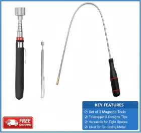 TOOL-WQC3 MAGNETIC Telescoping Up Set Flexible Spring Grabber TOOL-WQC3 MAGNETIC Telescoping Up Set Flexible Spring Grabber