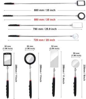 JZ-4 BRANDED01 Telescoping Mirror Led Mechanic #2