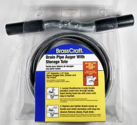 088712943662 BRASSCRAFT Auger Drain Pipe Storage Tote 088712943662 BRASSCRAFT Auger Drain Pipe Storage Tote
