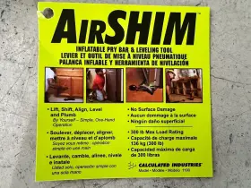 1190 CALCULATED INDUSTRIES Airshim Inflatable Pry Bar Tool #2