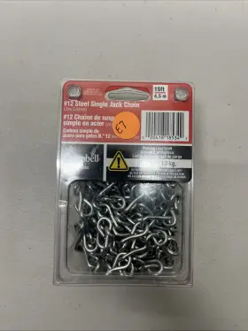 5978000 CAMPBELL Single Jack Chain Zinc Steel 5978000 CAMPBELL Single Jack Chain Zinc Steel