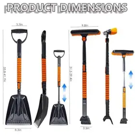 SS001 CHIBAKEL Snow Brush Car Functional Shovel Foam Grip #3