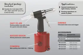 015451599133 CHICAGO PNEUMATIC Air Riveter Mechanic Tools Gun #2