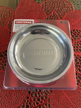 913273 CRAFTSMAN Round Gauge Steel Magnetic Tray Dish 913273 CRAFTSMAN Round Gauge Steel Magnetic Tray Dish