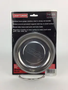 941328 CRAFTSMAN Round Gauge Steel Magnetic Tray Dish