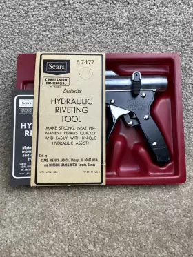 97477 CRAFTSMAN Hydraulic Riveting Tool Riginal Box