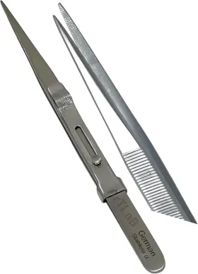 JHWEL-06 CYNAMED Gem Diamond Stone Locking Jewelry Tweezer