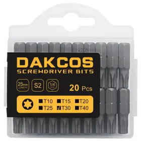 774696555235 DAKCOS Torx Bit Set Alloy Steel Hex Shank 774696555235 DAKCOS Torx Bit Set Alloy Steel Hex Shank