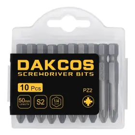 TXPZ2-US DAKCOS Pozi Bit Set Alloy Steel Hex Shank TXPZ2-US DAKCOS Pozi Bit Set Alloy Steel Hex Shank