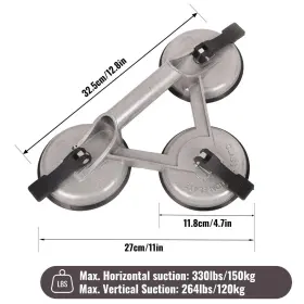DALD0145C0004 DOPPY Triple Vacuum Suction Cup Tile #2