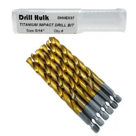 B09ZQLQYL7 DRILL HULK Tin Coated Hex Shank Bits Wood