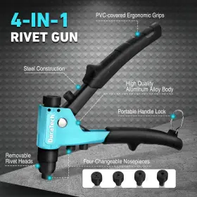 820909680345 DURATECH Rivet Gun Pop Tool Kit #2