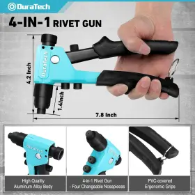 820909680345 DURATECH Rivet Gun Pop Tool Kit #3