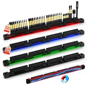 E70163 ELEAD Magnetic Slidable Drill Bit Holder Storage E70163 ELEAD Magnetic Slidable Drill Bit Holder Storage