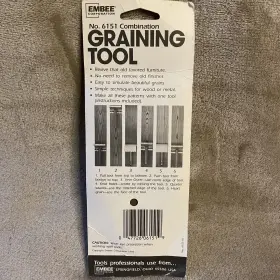 6151 EMBEE Combination Graining Tool Grain Patterns Woods #2