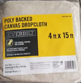 961102072086 EVERBILT Poly Backed Canvas Dropcloth Slip