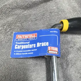 FAI-CB10 FAITHFULL Carpenters Brace Point Reversible Ratchet