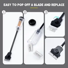 4336320021 FOSHIO Window Tint Removal Tool Set Handle Razor #3 4336320021 FOSHIO Window Tint Removal Tool Set Handle Razor #3