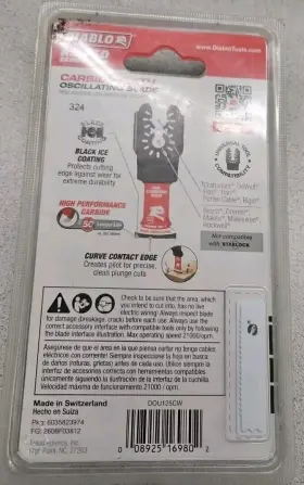 DOU125CW FREUD-DIABLO Amped Demo Demon Carbide Oscillating #2 DOU125CW FREUD-DIABLO Amped Demo Demon Carbide Oscillating #2