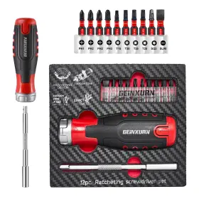 EVB012RT GEINXURN Ratcheting Screwdriver Set Bit Magnetic EVB012RT GEINXURN Ratcheting Screwdriver Set Bit Magnetic