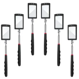 Ggstddup Hfflwzscue4899 6 Pcs Led Telescoping Inspection Mirror Retractable Mechanical Too