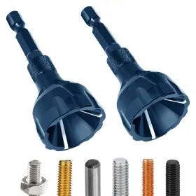 2PCBLUE HAKKIN Tungsten Carbide Deburring Chamfer Tool 2PCBLUE HAKKIN Tungsten Carbide Deburring Chamfer Tool