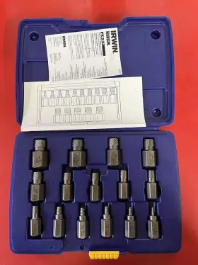 53228 HANSON Irwin Spline Screw Extractor Set Studs Bolts 53228 HANSON Irwin Spline Screw Extractor Set Studs Bolts
