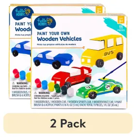 224471HHRF HELLO HOBBY Pack Multicolor Paint Own Wooden Craft