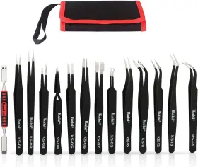 740229026008 HENGTIANMEI Kaisi Precision Tweezers Set Anti 740229026008 HENGTIANMEI Kaisi Precision Tweezers Set Anti