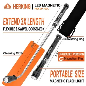 749755313040 HERKING Magnetic Tool Led Light Telescoping #2 749755313040 HERKING Magnetic Tool Led Light Telescoping #2