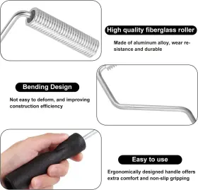 744759199584 HNBUN Fiberglass Roller Bubble Paddle Tool Kit #2