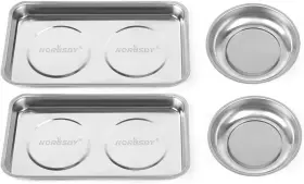 4-PACK HORUSDY Magnetic Tray Set Steel