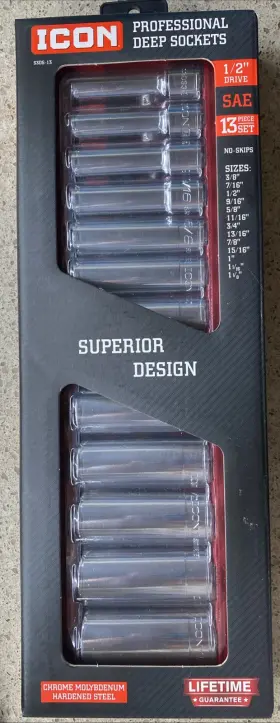 57955 ICON Drive Socket Set 57955 ICON Drive Socket Set