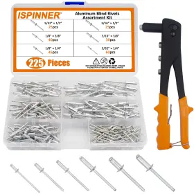 RIVET-225 ISPINNER Blind Rivets Riveter Rive Kit