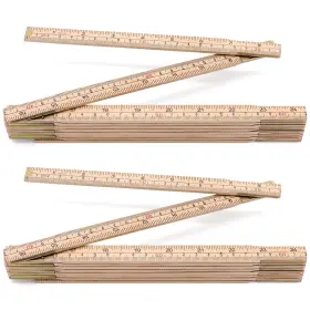 OFF0120 JEEMITER Pack Wood Folding Rule Ruler