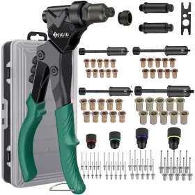 JGU003EU JIGIU Rivet Nut Tool Gun Reamer Set Swivel Head Riv