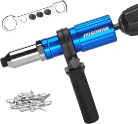E-rivetgun-blu JIOGOWISE Rivet Gun Adapter Electric Power Kit