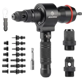 E-RIVET-2IN1-BLK JIOGOWISE Design Cordless Gun Adapter Nut