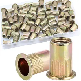 MLM-M8 JROUTH Rivet Nuts Zinc Finish Carbon Steel Flat