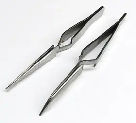 NS-50058 JTS Cross Lock Tweezer Set Bent Straight Closing NS-50058 JTS Cross Lock Tweezer Set Bent Straight Closing